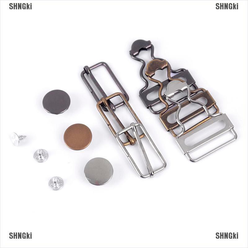 Shngki 1 Bộ Quần Yếm Denim Phối Nút Kim Loại Có Dây Đeo | BigBuy360 - bigbuy360.vn