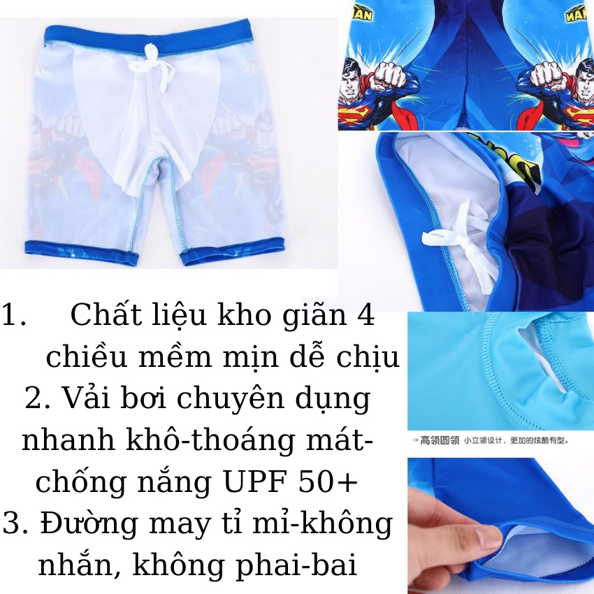 Bộ quần áo bơi kèm mũ cho bé trai (Clip thật)