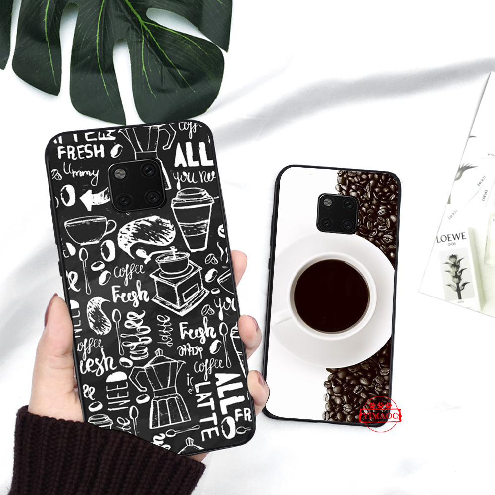 Huawei Y5 2017 Y6 Prime 2018 Y7 Y9 Prime 2019 Soft Case 12LM Coffee pattern