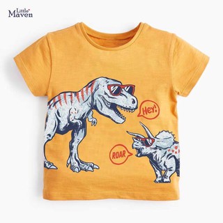 Áo cộc tay bé trai họa tiết khủng long 2-7y