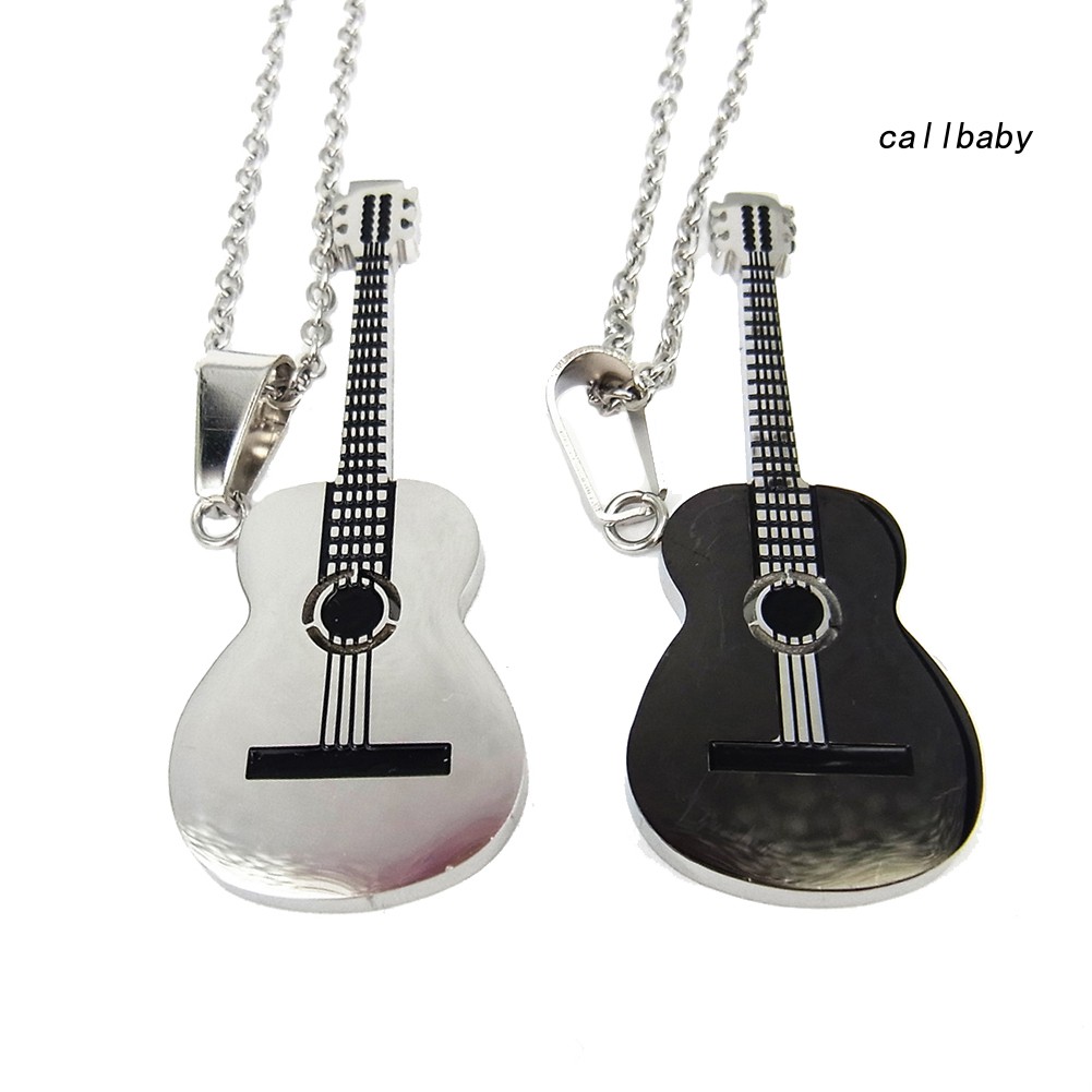 Vòng cổ Mặt Hình Đàn Guitar Chất Liệu Thép Không Gỉ