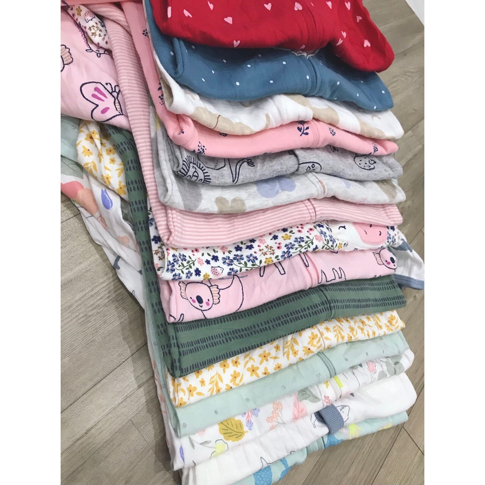 Body Sleep suits áo ngủ có vớ, dài tay cho bé, họa tiết ngẫu nhiên siêu xinh