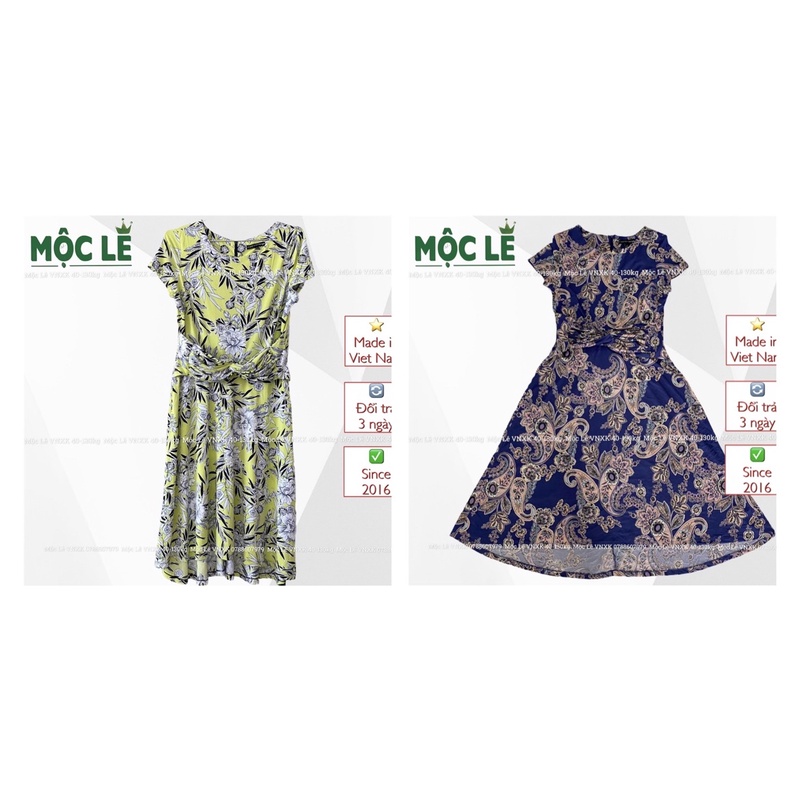 Đầm maxi thun ladong bigsize trung niên vnxk dáng xoè tôn dáng hoạ tiết đẹp xuất xịn