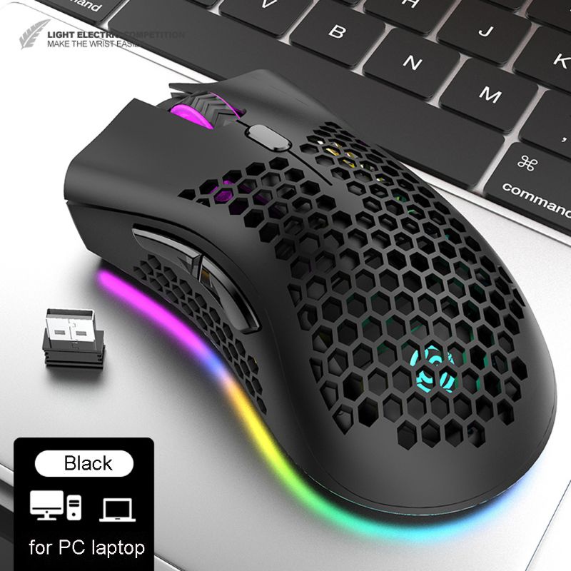 Chuột Không Dây Chơi Game Có Đèn Nền RGB 3 DPI Tốc Độ Cao