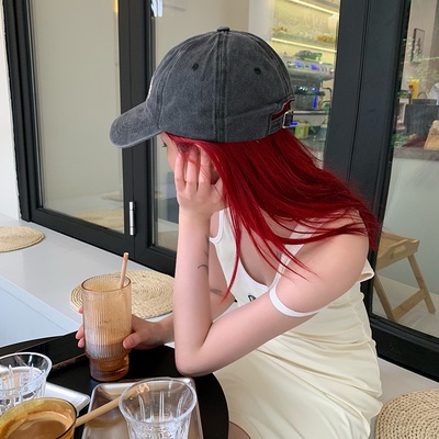 Nón lưỡi trai mềm mại thêu họa tiết kiểu Hàn Quốc dễ phối đồ