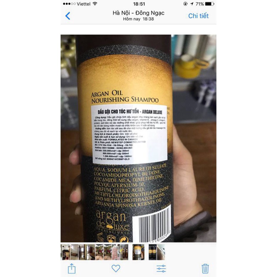 ✅[CHÍNH HÃNG] Set gội xả, Cặp gội xả ARGAN OIL DELUXE 500ml, 1000ml hương nước hoa, dưỡng ẩm phục hồi tóc siêu mềm mượt