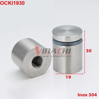 Ốc chân kính inox - 19x30mm - đồ nội thất Nhôm Kính - bộ 4 cái