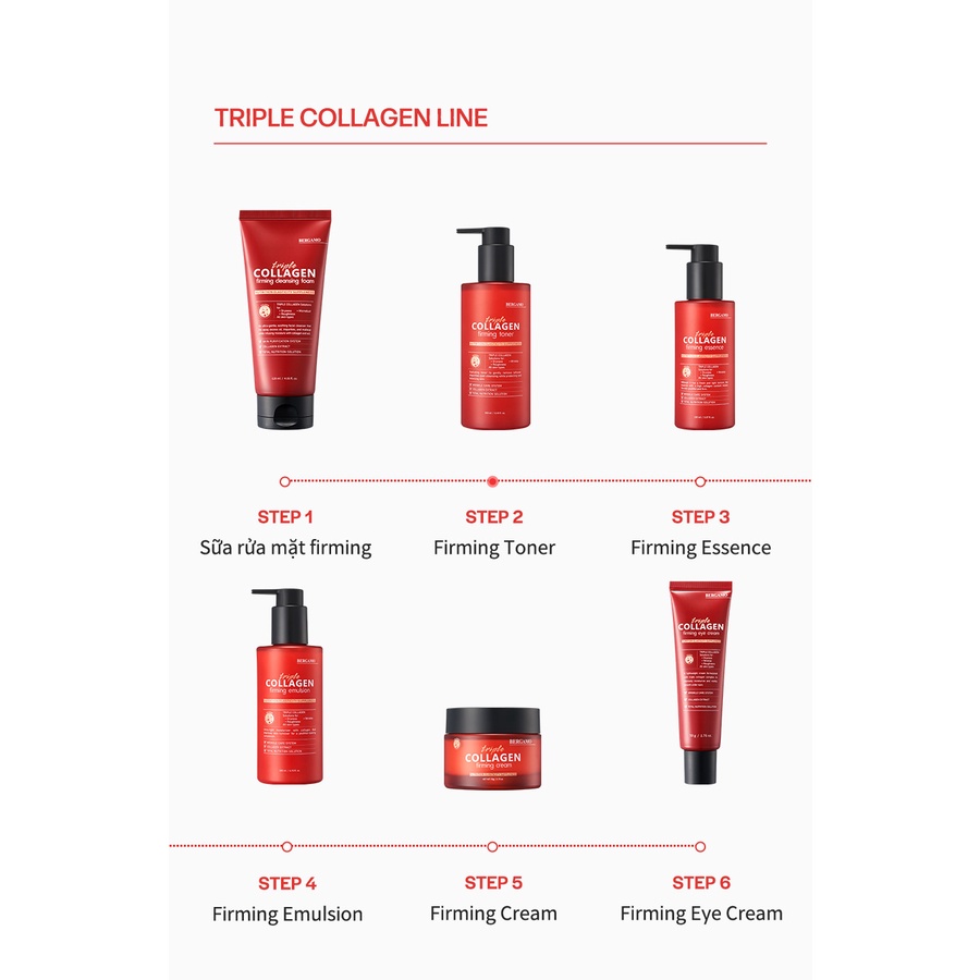 Toner cấp ẩm chống lão hóa Collagen Bergamo Triple Collagen 250ml