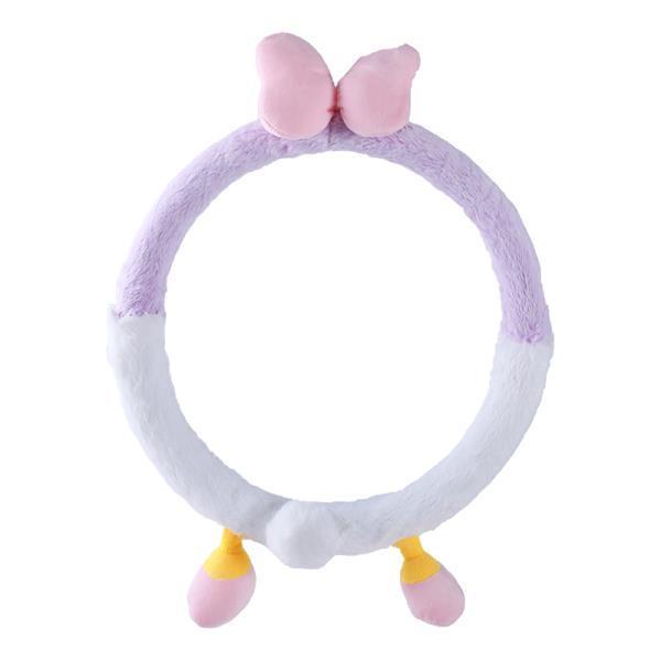 Bọc Vô Lăng. Vỏ Bọc Vô Lăng Xe Hơi Bằng Lông Nhung Họa Tiết Hoạt Hình Dễ Thương