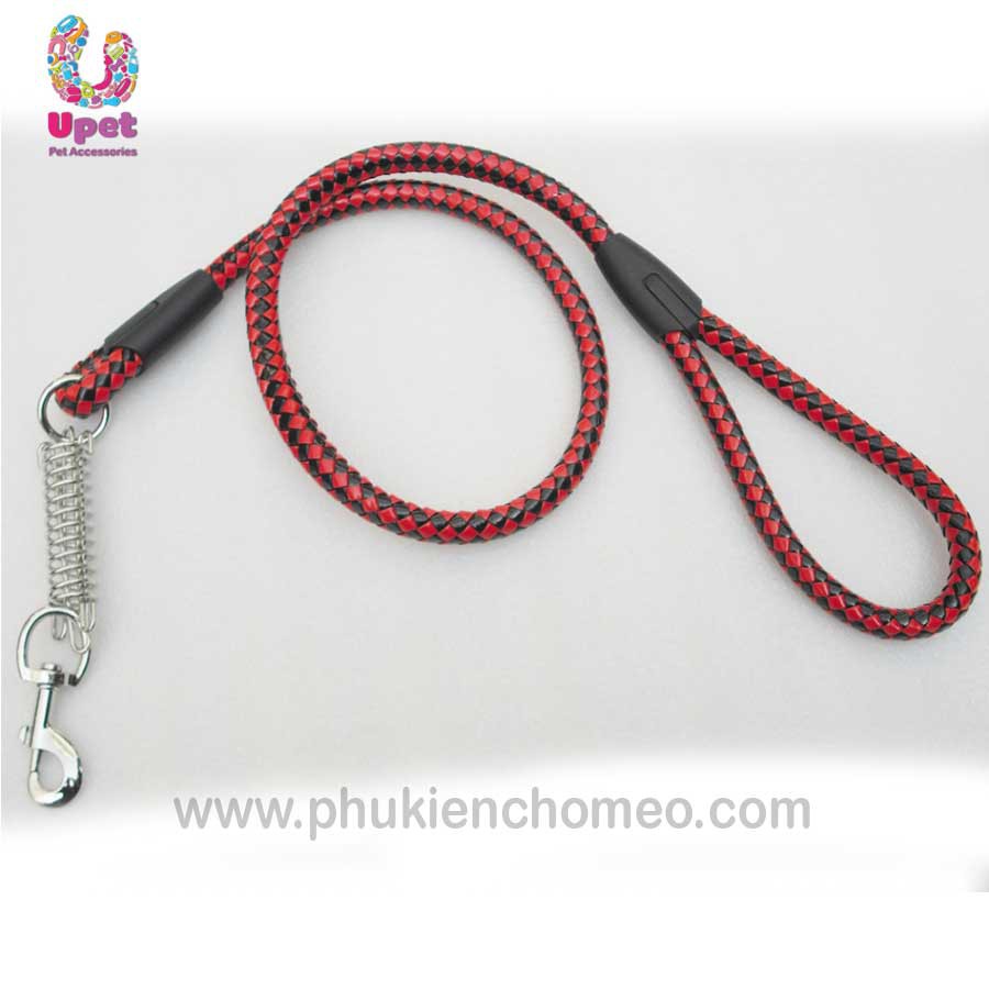 Dây dắt tết có kèm trợ lực cho chó to size M 1.5 thiết kế dù tết xoắn vào nhau tạo một kết cấu vô cùng dai và bền chắc