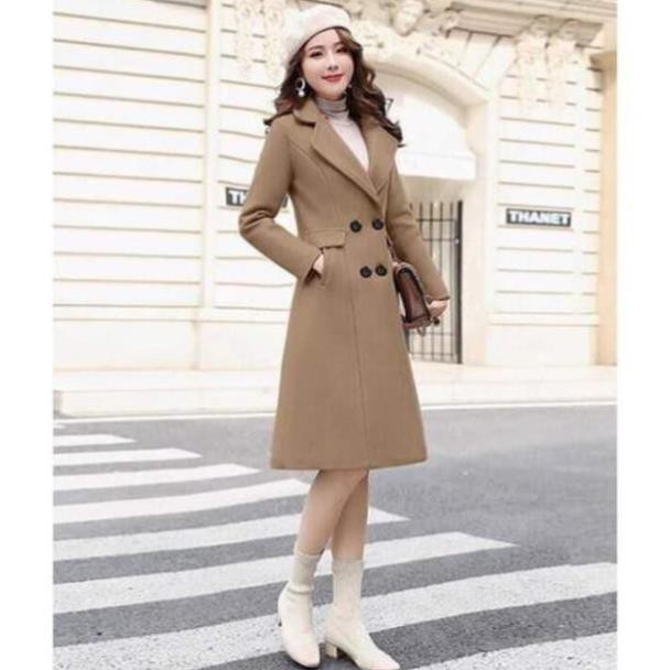 Áo Dạ Dáng Dài Nữ - Áo Khoác Dạ Cổ Vest Túi Xéo Quảng Châu Cao Cấp | BigBuy360 - bigbuy360.vn