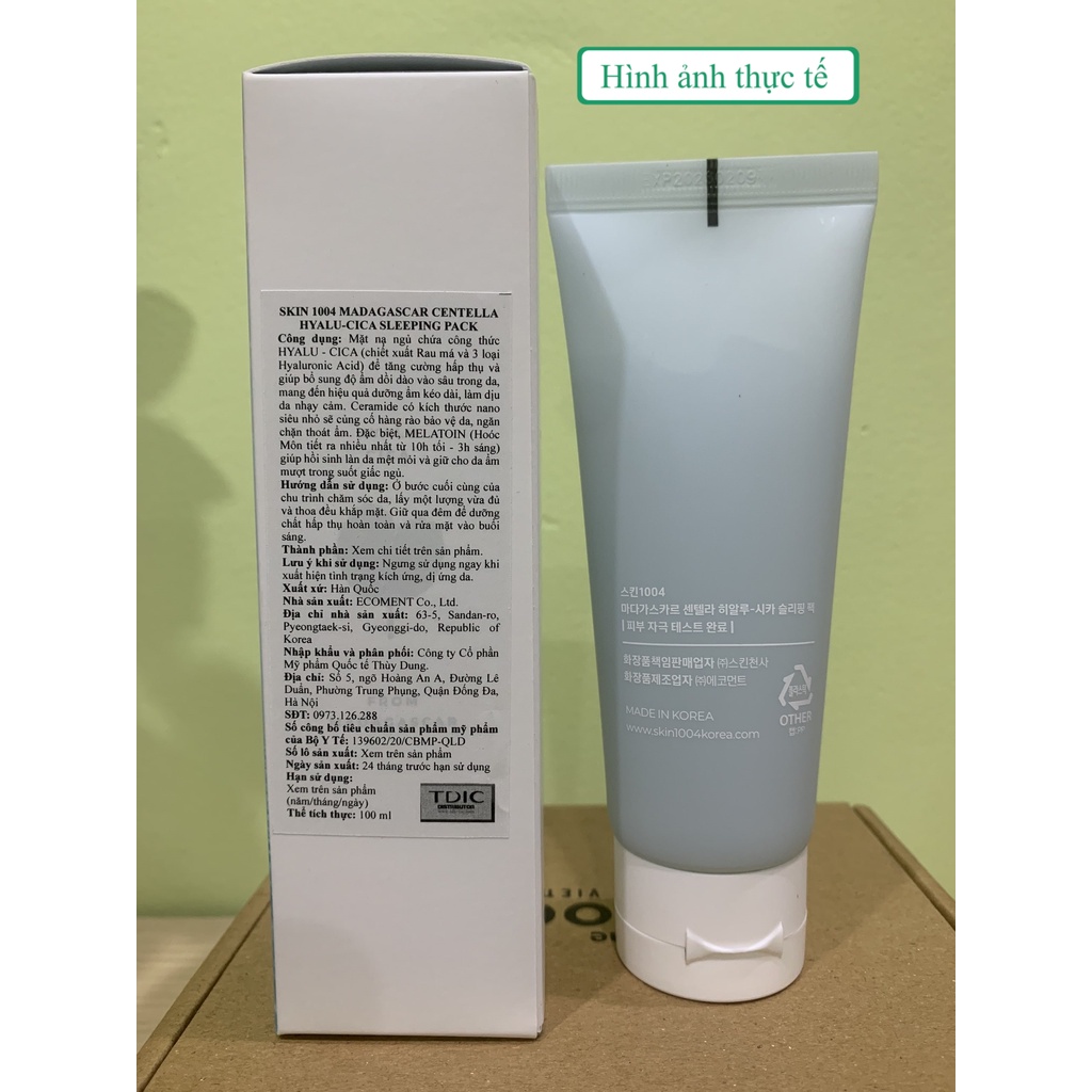 Mặt nạ ngủ Skin1004 Madagascar Centella Hyalu-cica Sleeping Pack 100ml