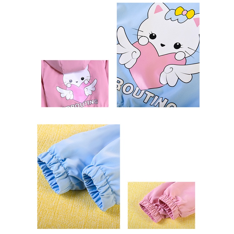 AMILA Áo khoác cho bé gái Áo khoác trẻ em Candy Jacket Thời trang ấm cúng Áo khoác trẻ em chống gió Áo khoác ấm áp