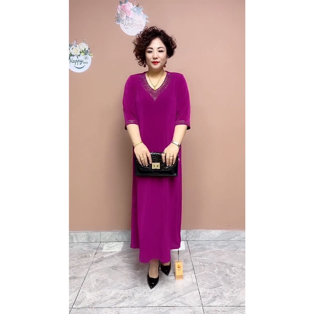 Đầm Dáng Rộng Thiết Kế Thanh Lịch Thời Trang Xuân Hè Mới Cho Nữ Cỡ Lớn 2022