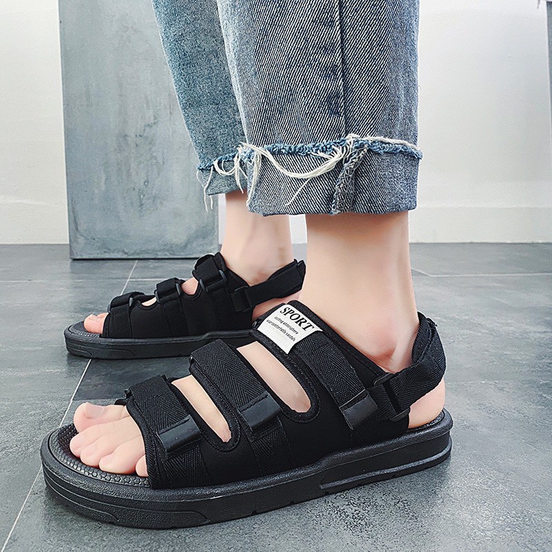 Giày MWC 7031 - Giày Sandal Nam Quai Hậu Đế Cao 2 Quai Ngang Trẻ Trung Năng Động