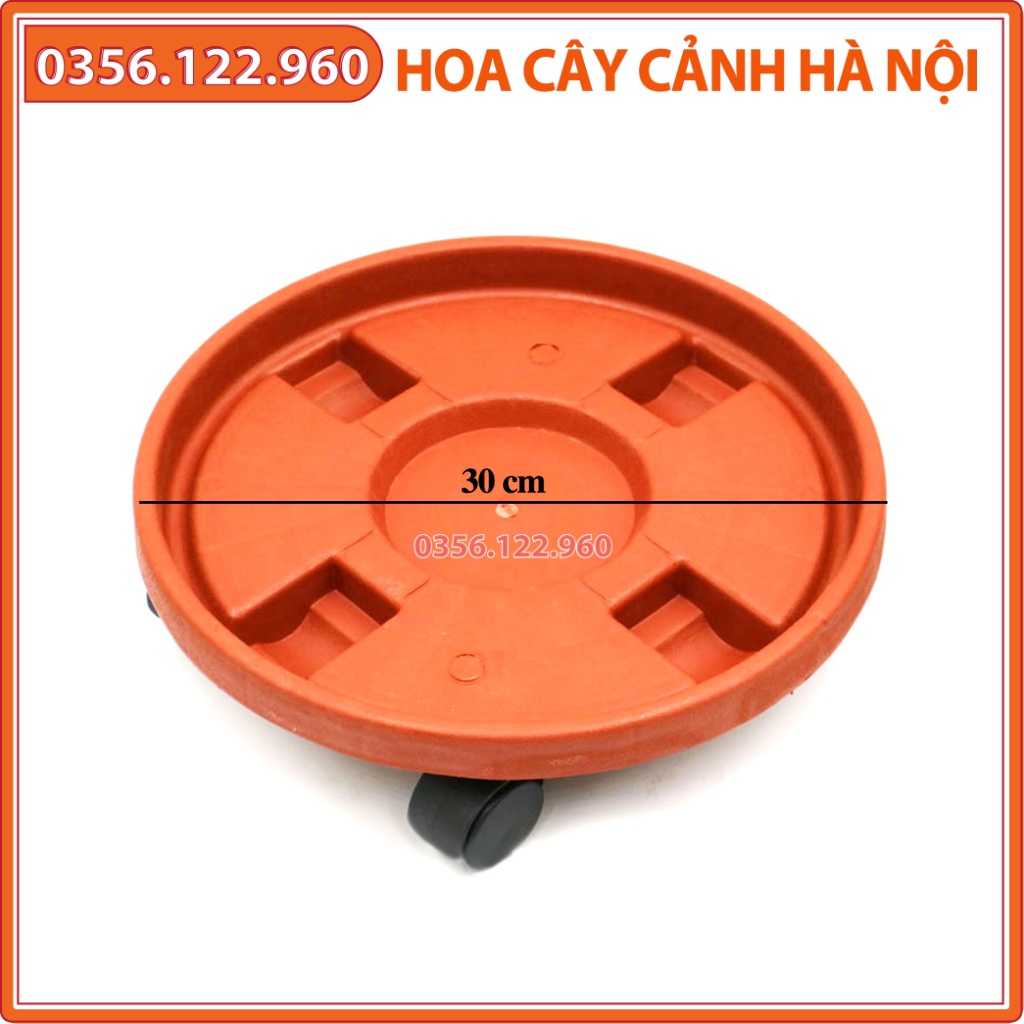 Giá để chậu hoa bằng nhựa đưởng kính 30cm, Kệ để chậu cây cảnh có bánh xe