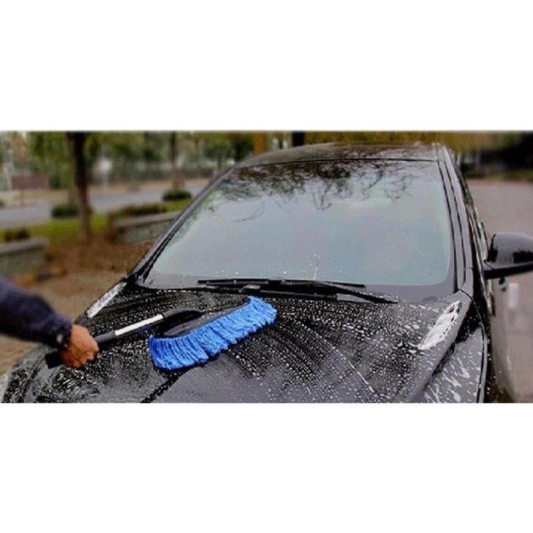 . Chổi nano⚡️LAU SIÊU SACH⚡️ lau rửa xe ô tô chuyên dụng - cán kéo dài,sợi lông siêu min,lau siêu sạch