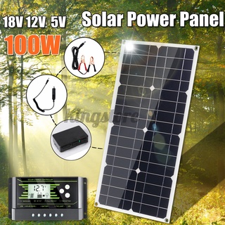 Tấm Pin Năng Lượng Mặt Trời 18v 100w 12v / 5v Dc Dành Cho Ô Tô / Tàu Thuyền