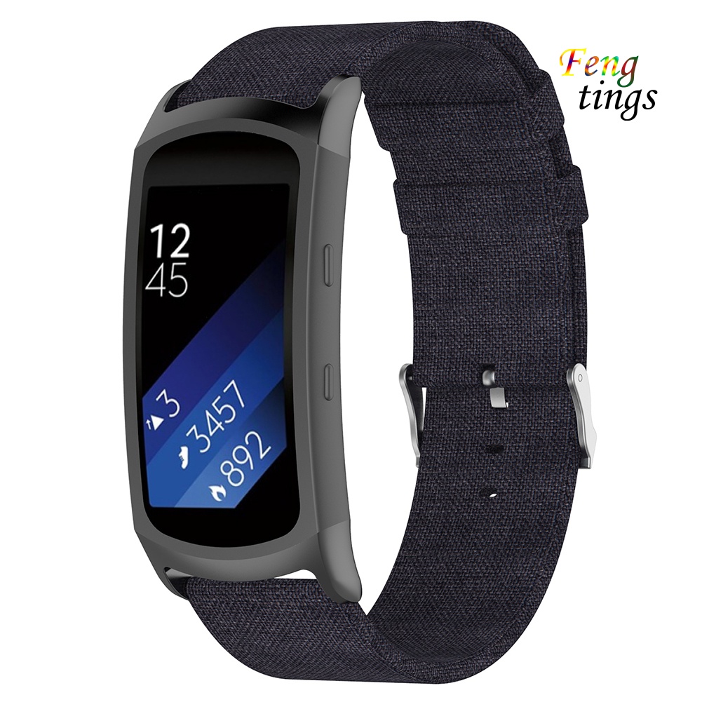 Dây Đeo Vải Canvas Thay Thế Cho Đồng Hồ Thông Minh Samsung Gear Fit 2 Pro R360 R350
