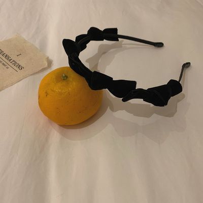 Băng Đô Cài Tóc Đính Nơ Đen Đơn Giản Thời Trang Hàn Quốc 2022 Cho Nữ