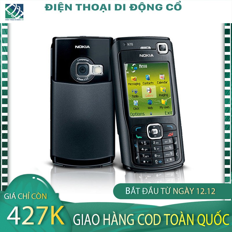 【GIÁ SỐC】Điện thoại cổ Nokia N70 Music Edition Zin Nguyên Bản Full Phụ Kiện -  BH 12 tháng 1 đổi 1 trong tháng đầu