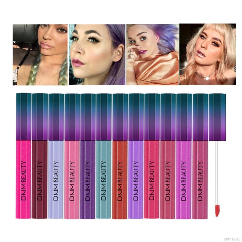 Son Môi Dạng Lỏng Màu Ánh Kim Lấp Lánh Chống Thấm Nước Lâu Trôi