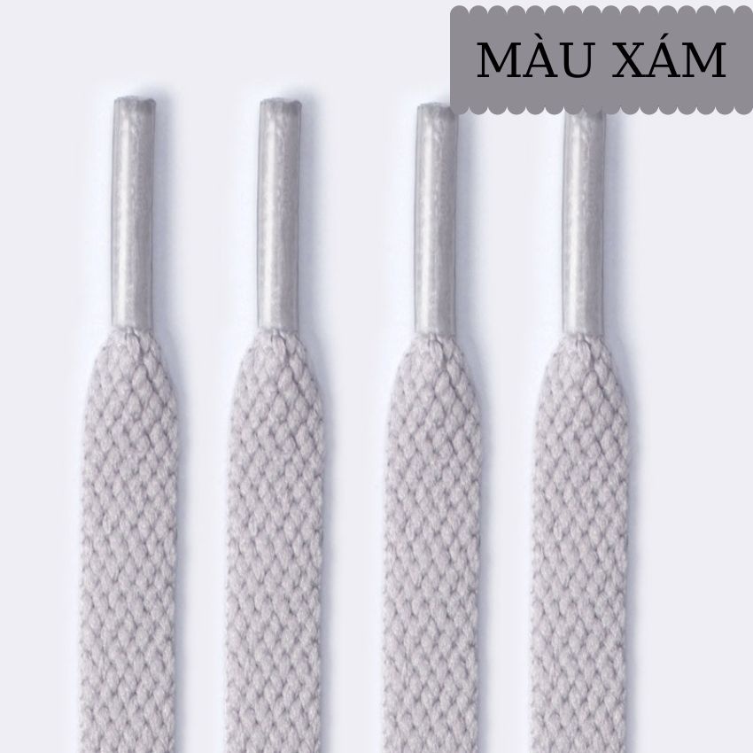 Dây Giày Thể Thao Nam Nữ Nhiều Màu Nhiều Kích Cỡ Kiểu Dẹt Không Phai Màu Dùng Cho Nhiều Loại Giày Khác Nhau DG03