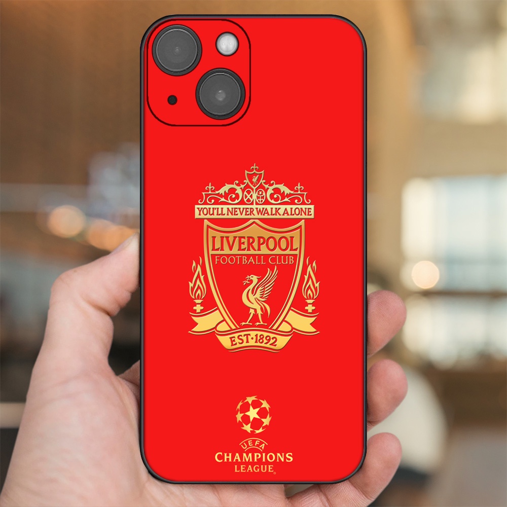 Ốp lưng iPhone 13 dẻo đen cạnh vuông in hình Liverpool FC