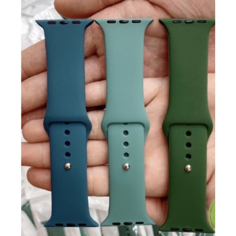 DÂY CAO SU APPLE WATCH SPORT BANDS CAO CẤP ĐỦ MÀU XANH BÓNG ĐÊM FULL SIZE 1 2 3 4 5 38mm 40mm 42mm 44mm