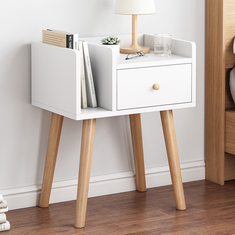 Tủ đầu giường để kệ sách có ngăn kéo bàn đầu giường phong cách Nordic chính hãng - GP175