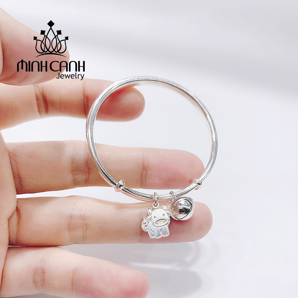 Lắc Bạc Cho Bé Hình Con Trâu Dễ Thương - Minh Canh Jewelry