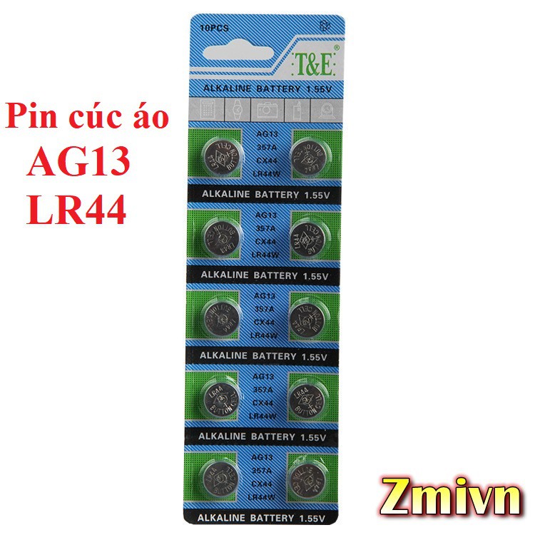 [AG13/LR44] Pin cúc áo Alkaline AG13 – LR44 – A76 – SR44