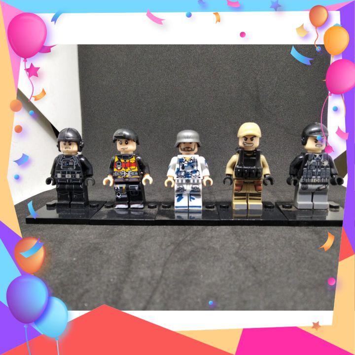 ĐỒ CHƠI LẮP RÁP 😍GIÁ SỐC😍Combo 5 nhân vật minifigures QUÂN ĐỘI  90% ngẫu nhiên