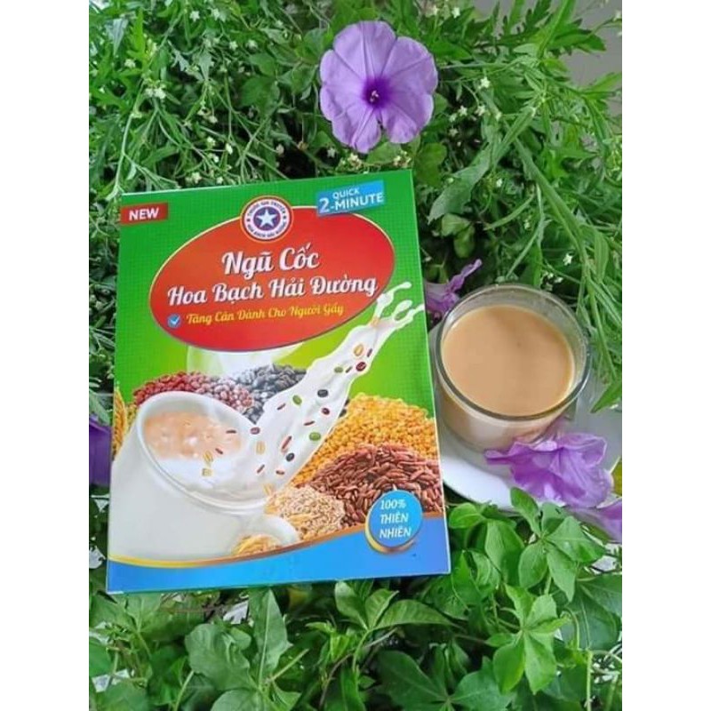 Bột ngũ cốc handmade hoa bạch hải đường 500g loại mới