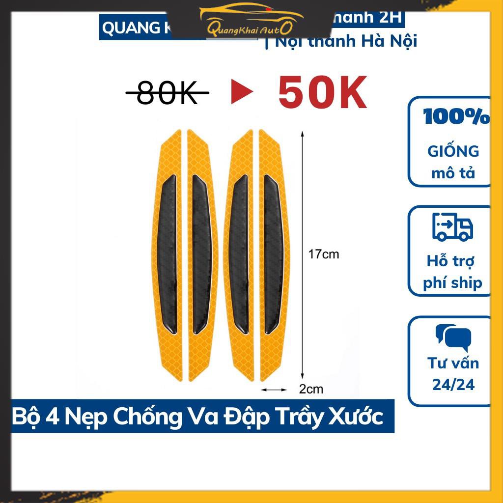 Bộ 4 Nẹp Cửa Chống Va Đập Trầy Xước Cánh Cửa Ô Tô Xe Hơi