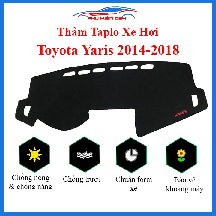 Thảm taplo Yaris 2014-2015-2016-2017-2018 chống nắng nóng làm mát xe mở rộng tầm nhìn