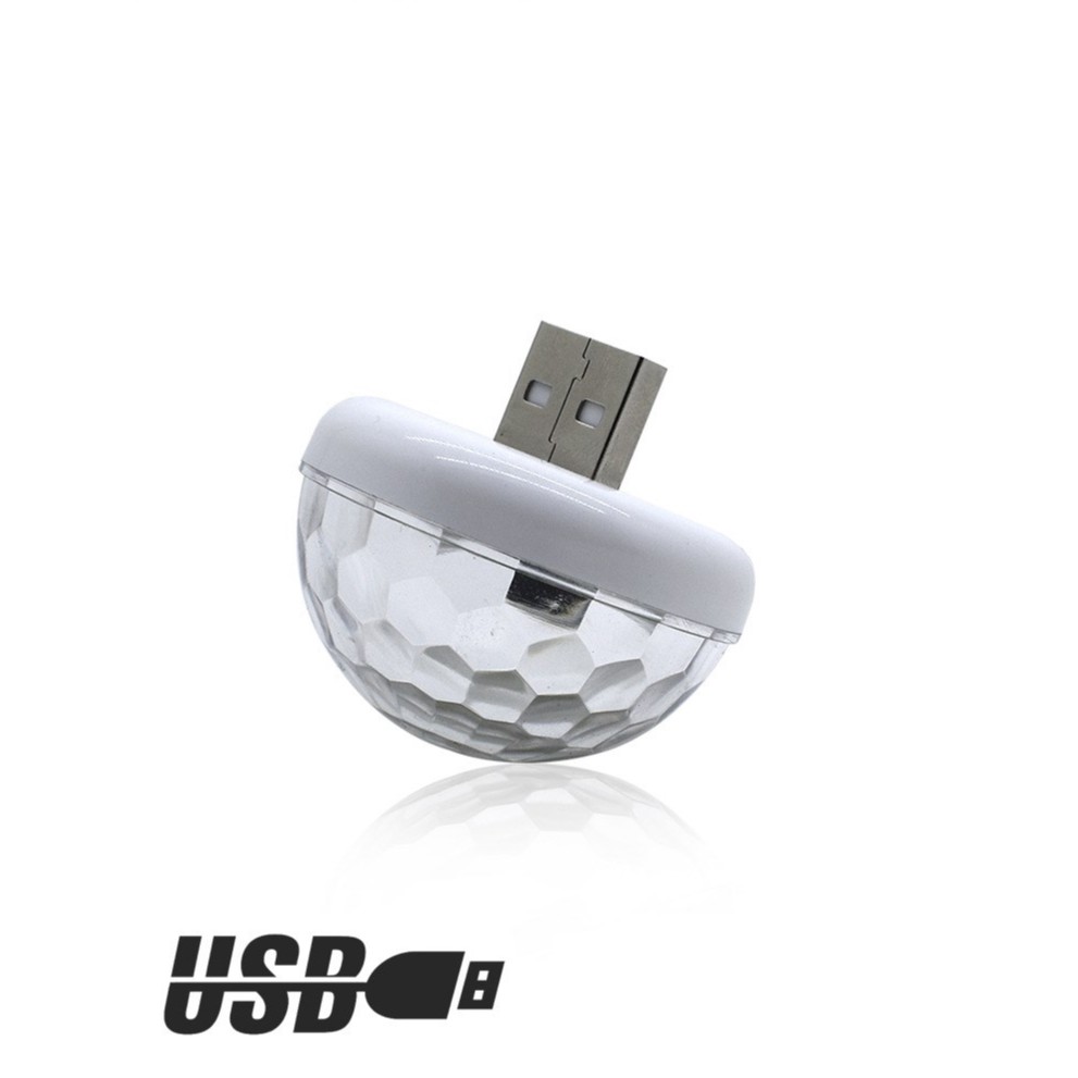 Đèn LED DJ RGB Mini Nhiều Màu Sắc Kèm Điều Khiển Bằng Giọng Nói Tiện Dụng Cho Xe Hơi