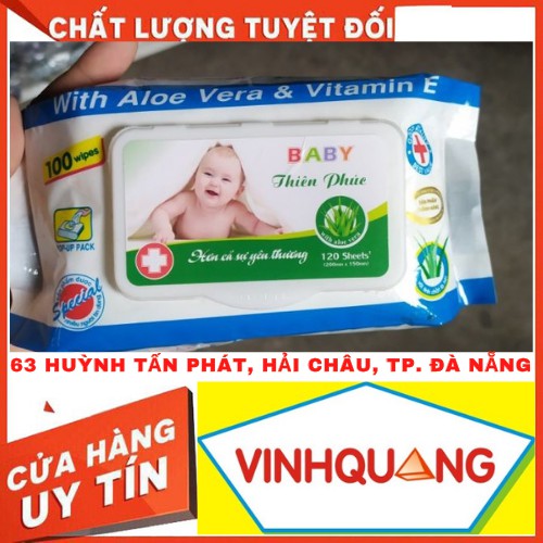 Khăn ướt Baby Thiên Phúc 100 tờ cho trẻ em và người lớn