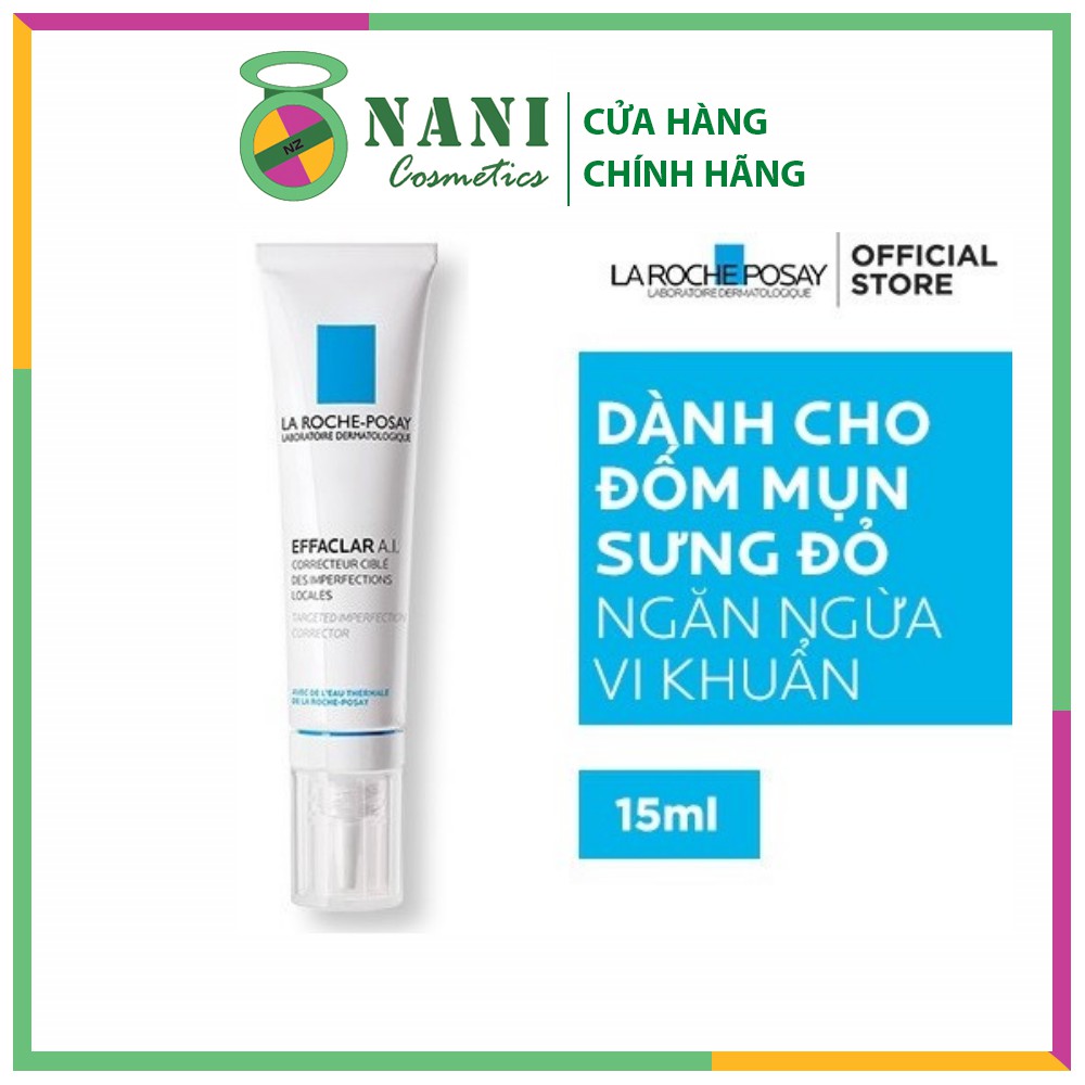 Kem giảm mụn chuyên biệt La Roche-Posay Effaclar A.I. 15ml