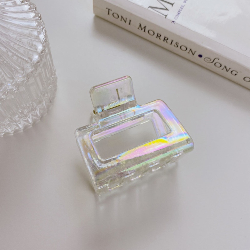 Kẹp tóc càng cua bằng resin chống trượt kiểu dáng hình học ngọt ngào thời trang