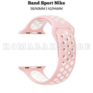 Dây Đeo Nike Thể Thao Màu Hồng Trắng Cho Apple Watch Comparakstore