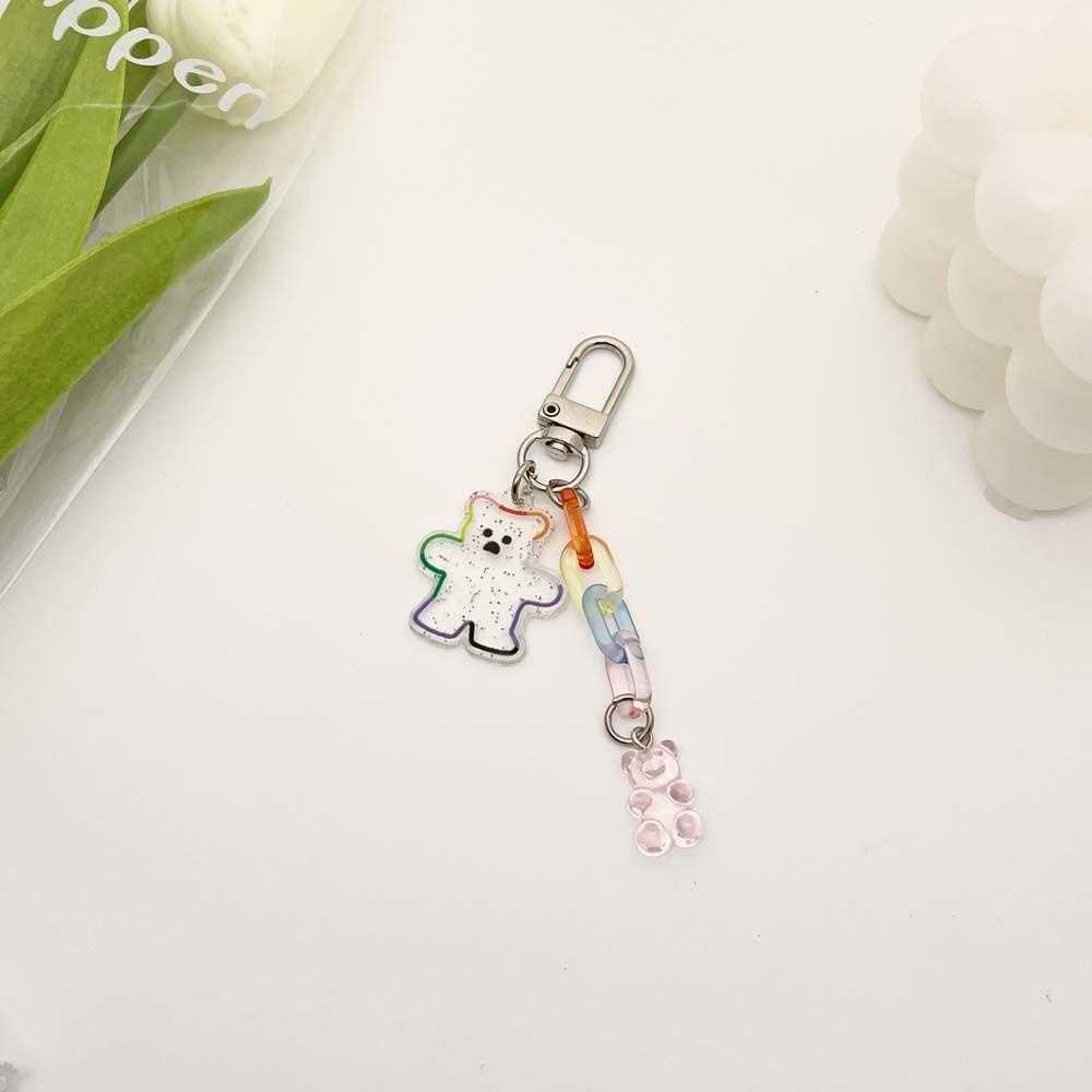 LANFY Móc Khóa Điện Thoại Bằng Acrylic Màu Thạch Thời Trang