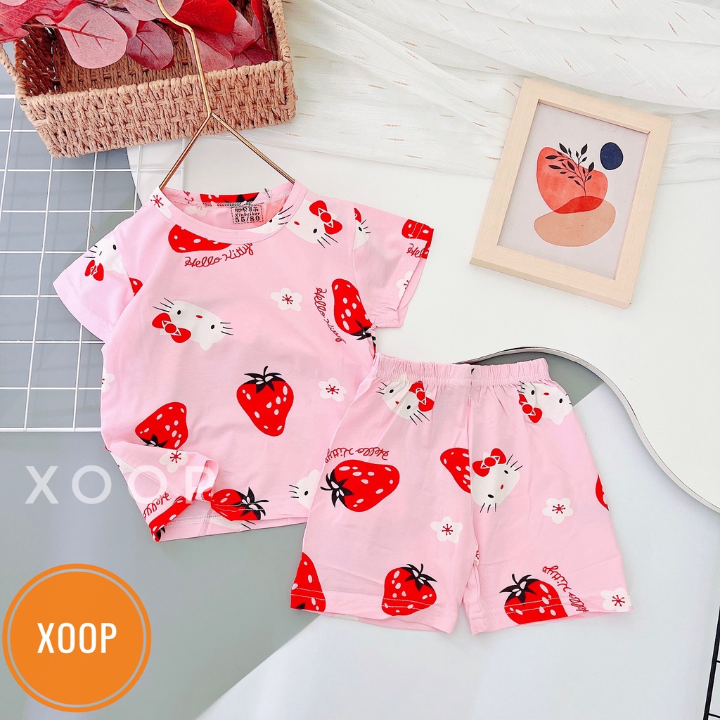 Xả  ! Size nhỡ b6 (18-23kg) Bộ cộc xuất hàn chất cotton lạnh in tràn hàng Quảng châu cho bé
