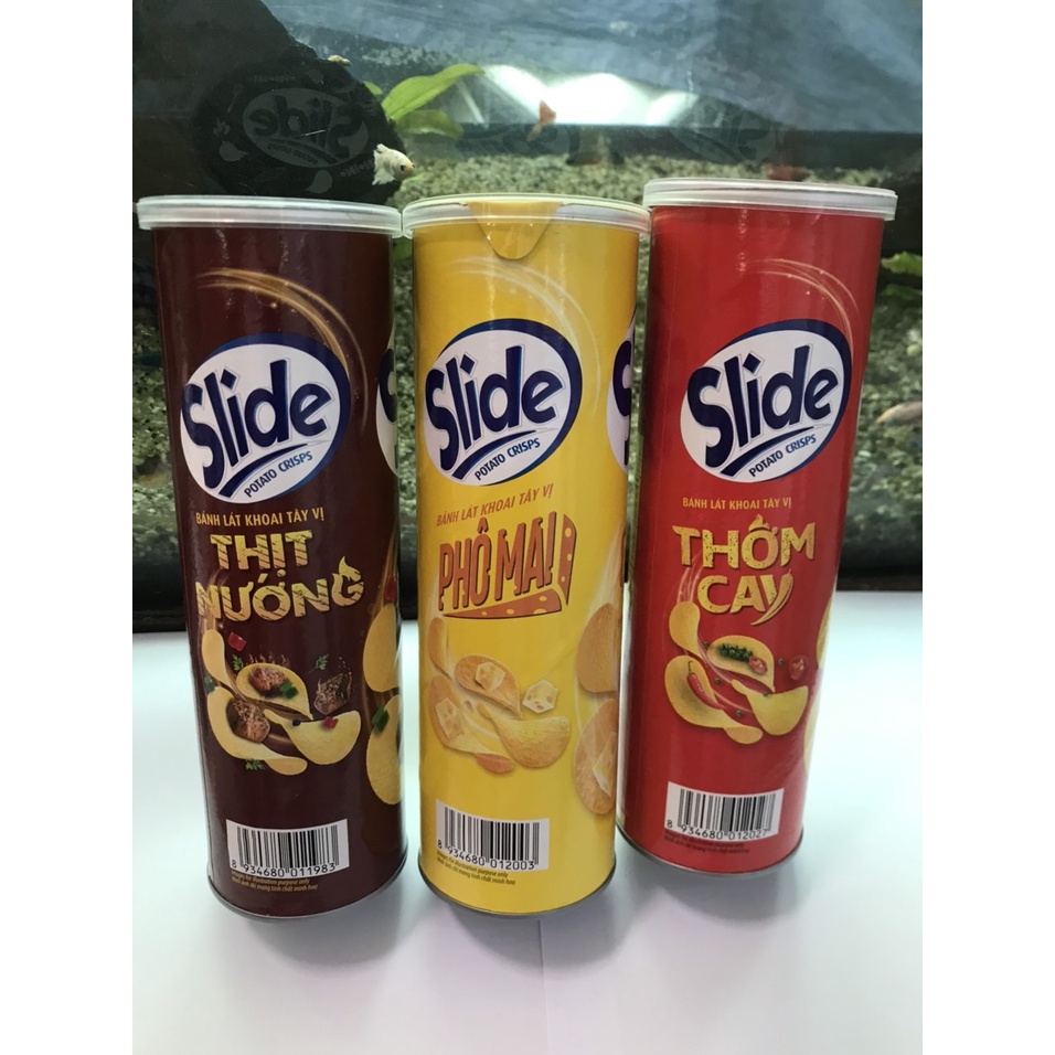 Snack Khoai Tây 100g Slide Vị Thịt Nướng (Lon 100g)