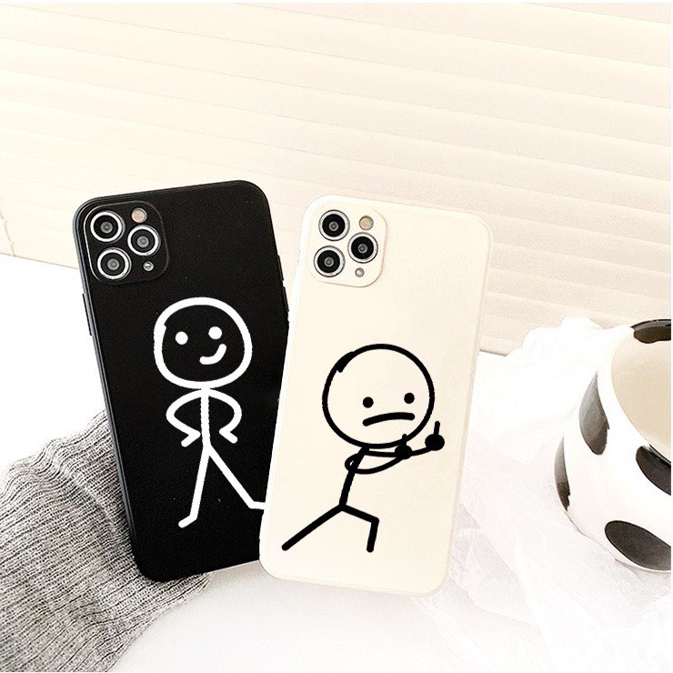 Ốp lưng BVC cạnh vuông người que 5 6 5s/6/6plus/6s/6splus/7/7plus/8/8plus/x/xr/xs/11/12/pro/promax/13/13Promax/14Promax