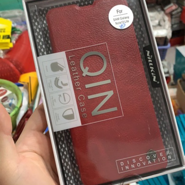 Bao da Nillkin Qin Galaxy Note 10 lite chính hãng