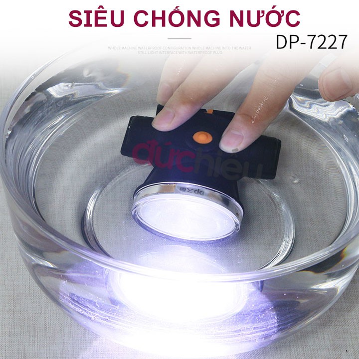 [2 pin] Đèn pin đội đầu siêu sáng chống nước DP-7226, đèn đội đầu, đèn đeo đầu, đèn đeo trán, đèn soi ếch -Đức Hiếu Shop