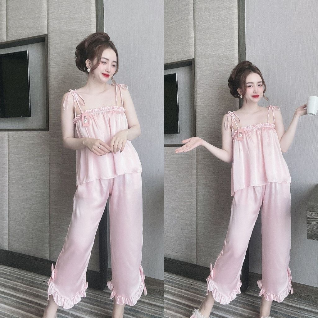 Đồ Ngủ Nữ BIGSIZE MIKY, Đồ Ngủ Sexy lụa Satin cao cấp mềm mại xinh xắn &lt; 60KG