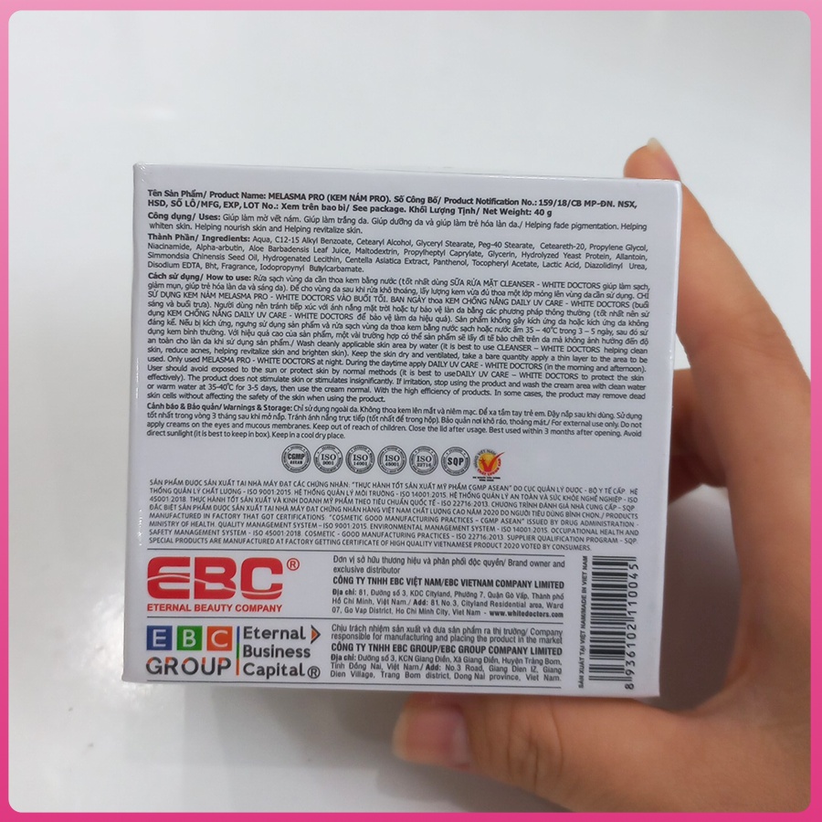 Kem Nám Thể Nặng White Doctors - White Doctors Melasma Pro - Kem Làm Sạch Nám Thể Nặng Chuyên Sâu White Doctors