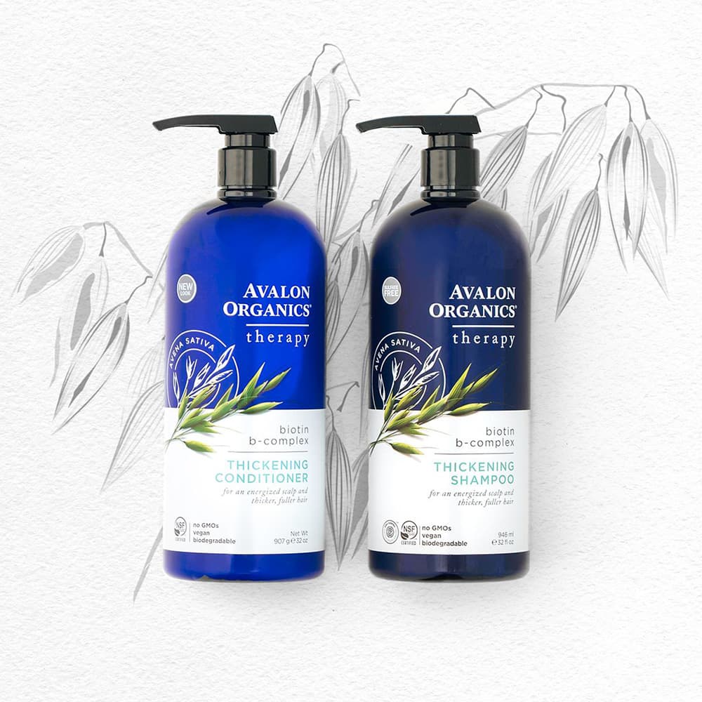 Bill US - Set gội xả ngăn rụng tóc Avalon Organics Therapy Biotin B-Complex Thickening Shampoo 946ml